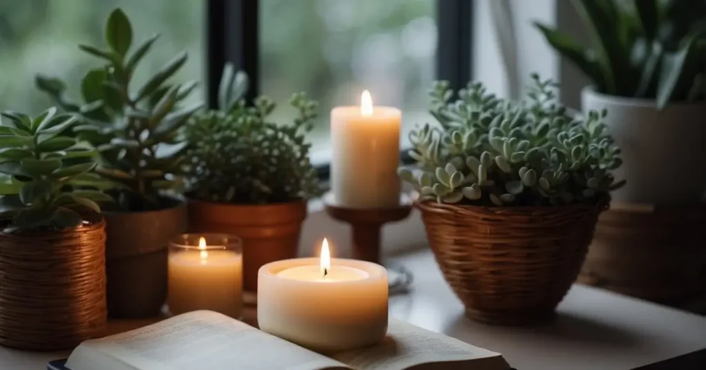 Self Care Journaling with Candles