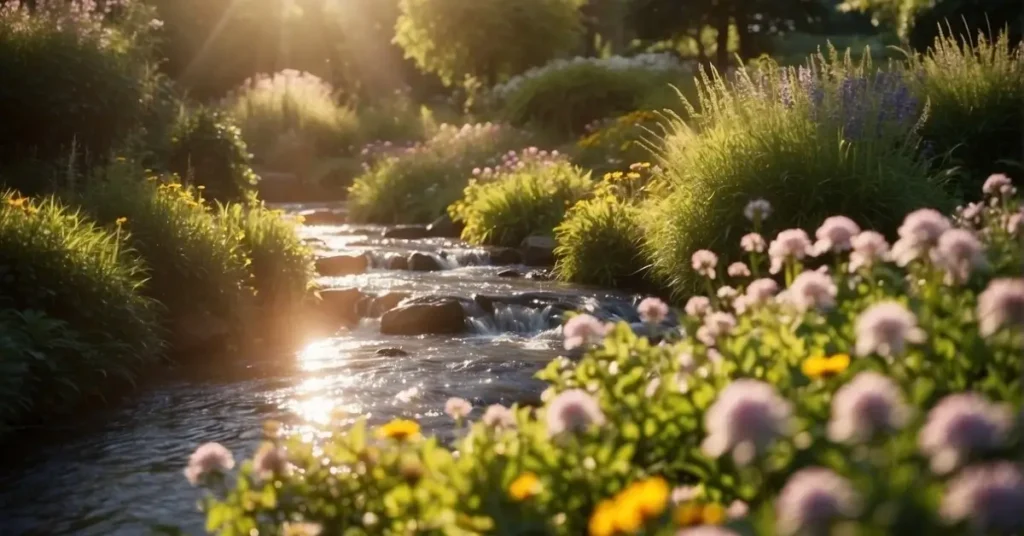 Colorful Flowers at the River