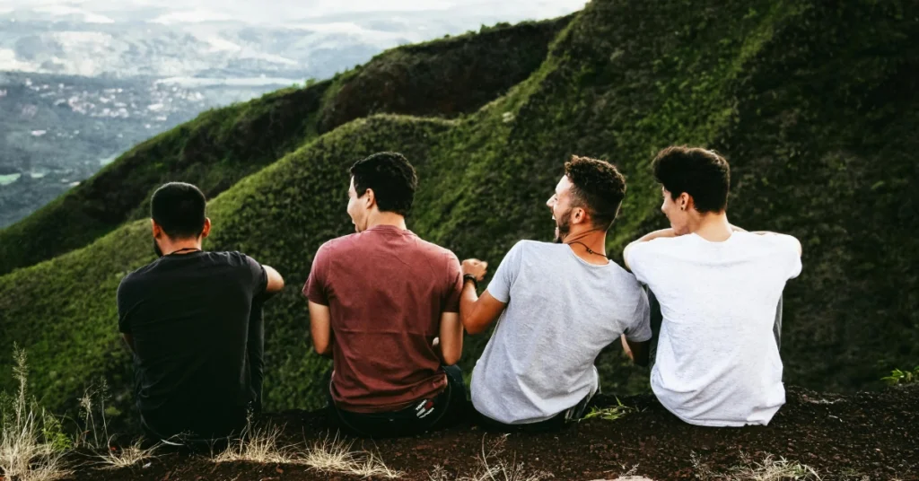 Four Friends Hiking