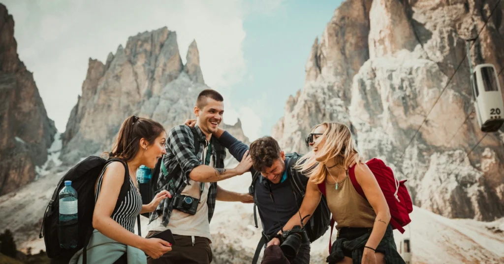 Friends in the mountains