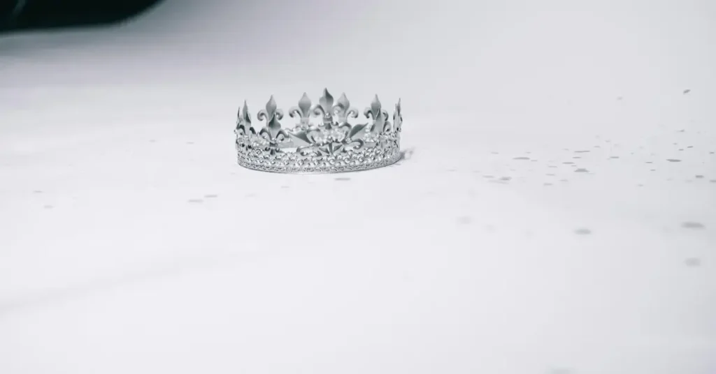 Silver Crown at white Background