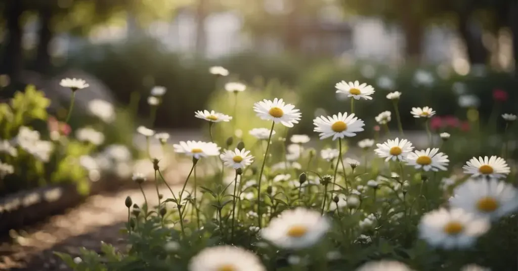 White Flowers with grass