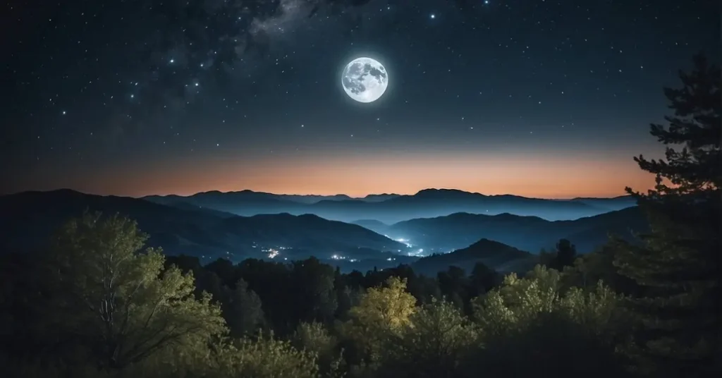 Full Moon over the Mountains