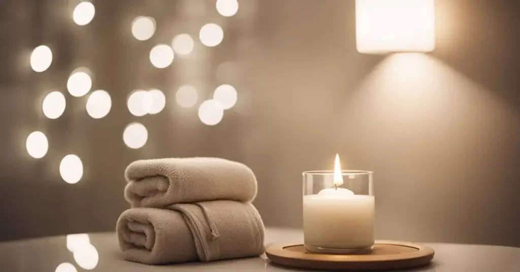 Cozy Shower with candle