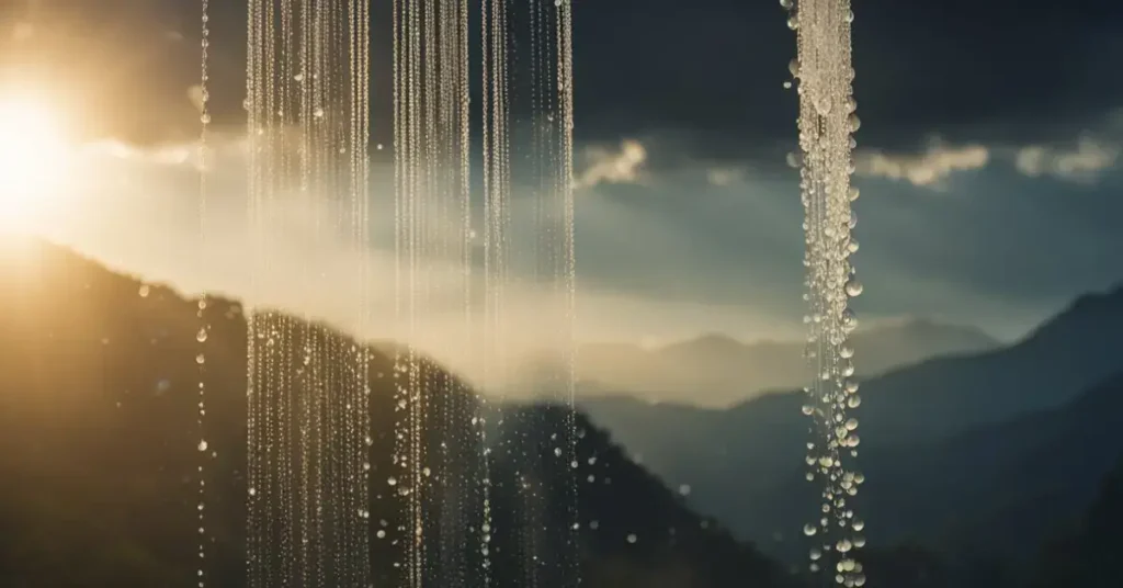 Shower at the mountains